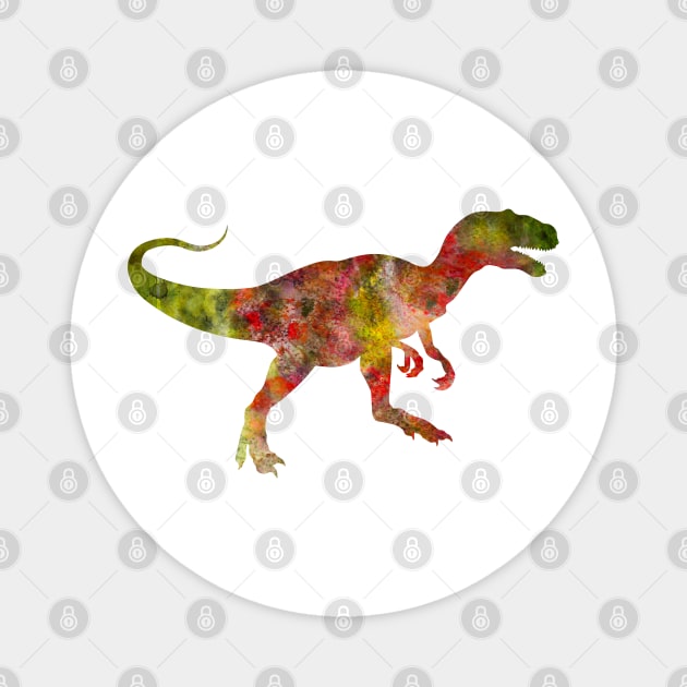 Allosaurus Watercolor Painting Magnet by Miao Miao Design